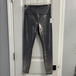 Athleta Elation Shine Tight Silver Leggings